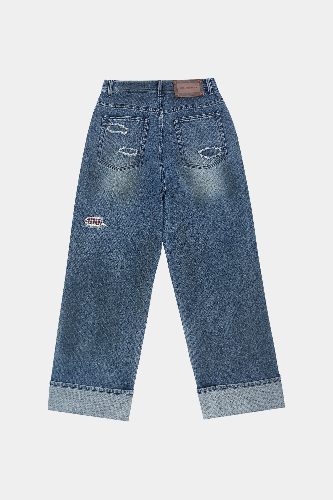 Andersson Bell - Oil Washed Rolled Up Jeans (Blue) product image 12 | TRAB K-Fashion Australia