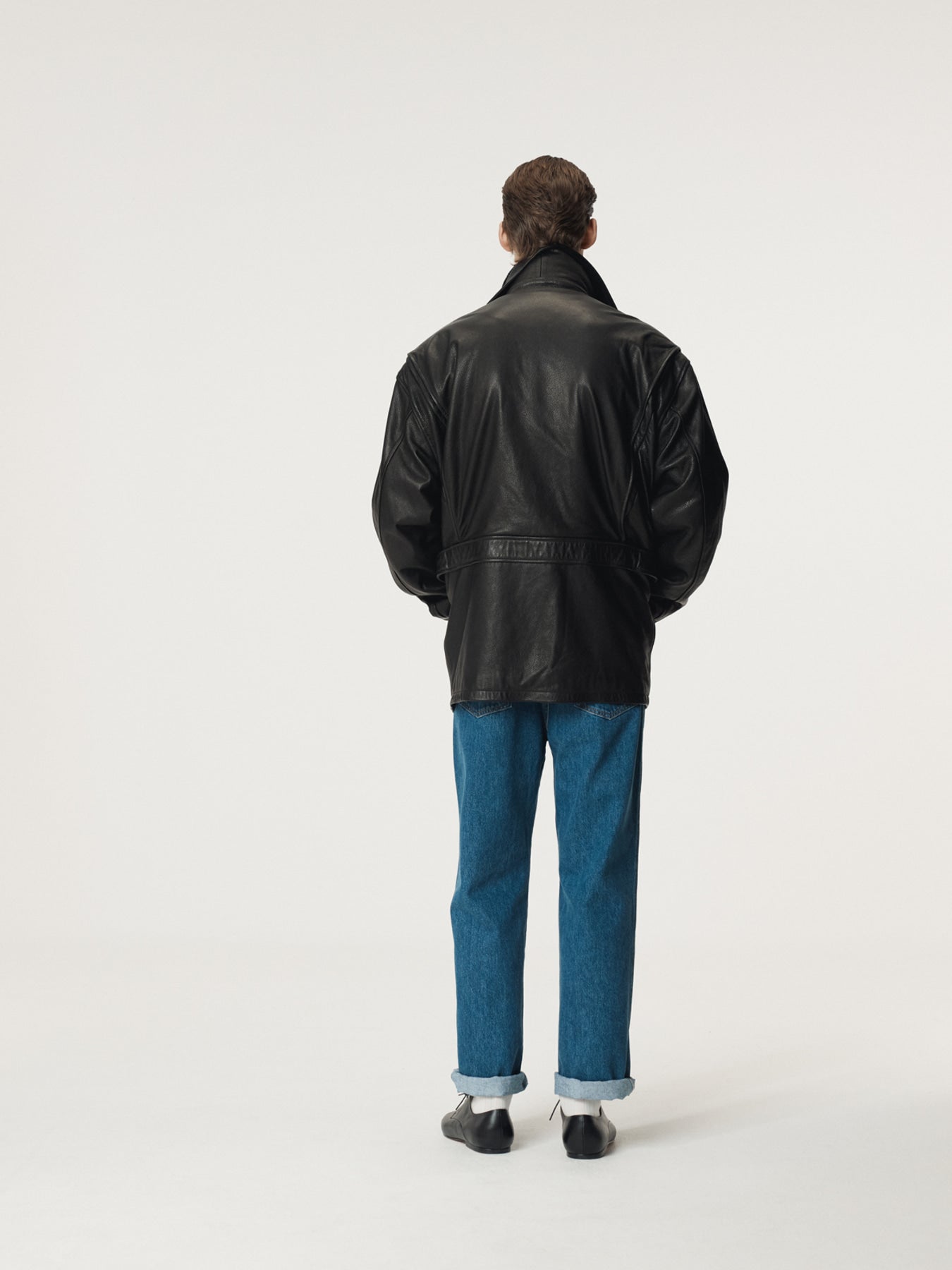 Recto - Vintage Leather Chore Jacket (Black) product image 4 | TRAB K-Fashion Australia