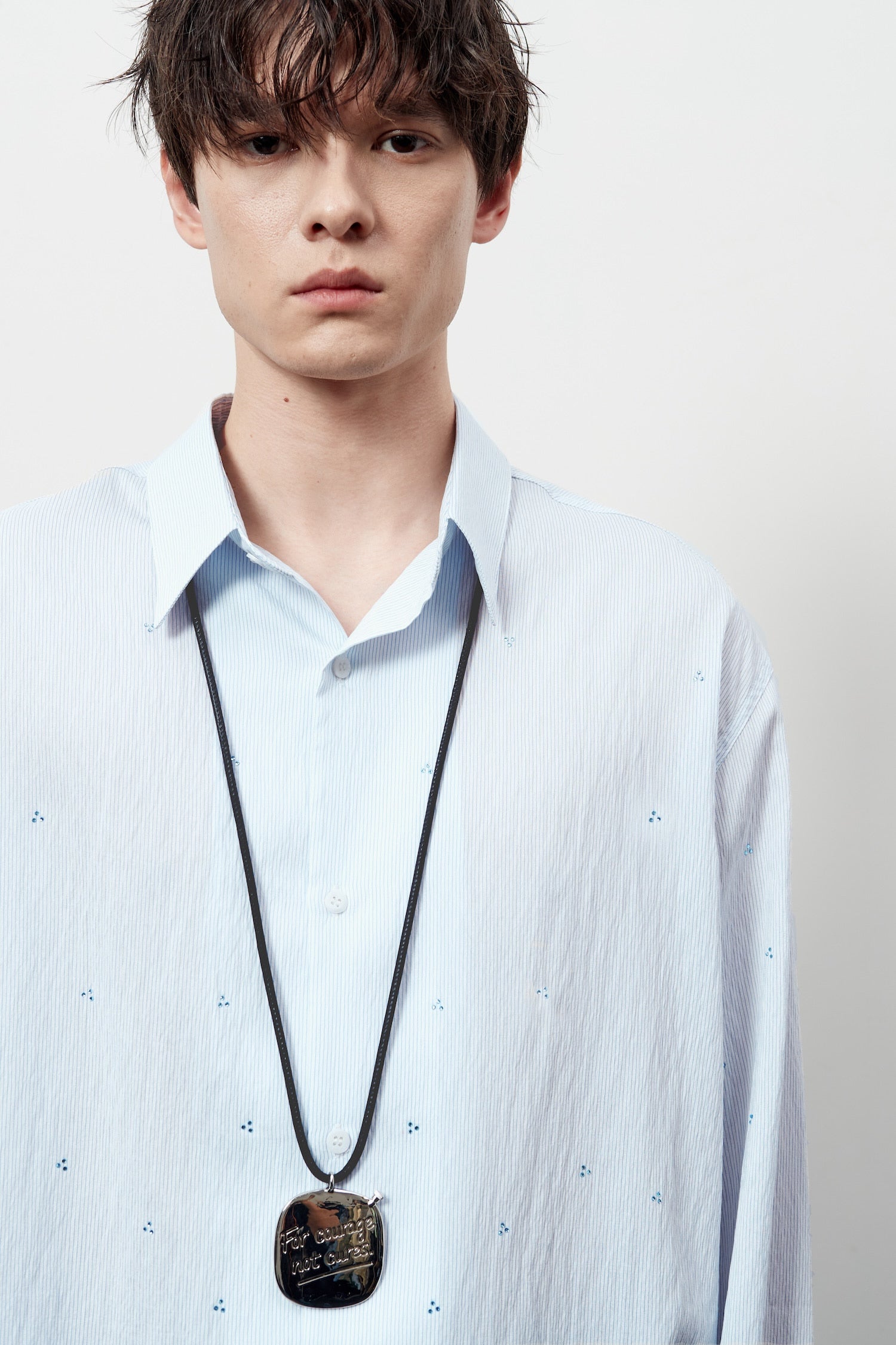 Stu - Crystal Stripe Shirt (Blue) product image 9 | TRAB K-Fashion Australia