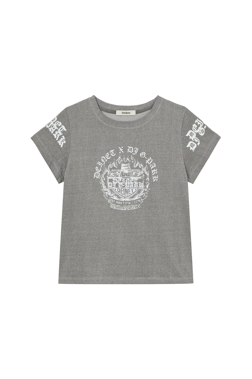 Deinet - Dj Graphic Basic T-Shirt (Charcoal) product image 1 | TRAB K-Fashion Australia