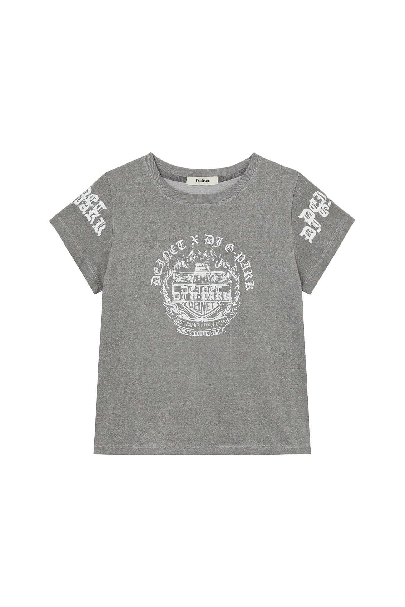 Deinet - Dj Graphic Basic T-Shirt (Charcoal) product image 1 | TRAB K-Fashion Australia