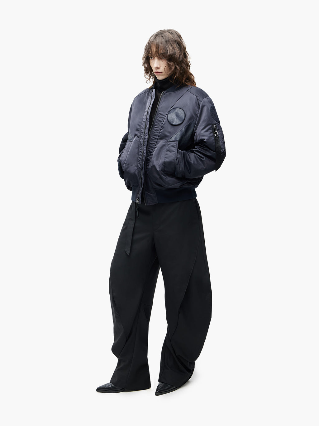 Jiyong Kim - Sun-Bleached Flight Jacket (Navy) product image 3 | TRAB K-Fashion Australia
