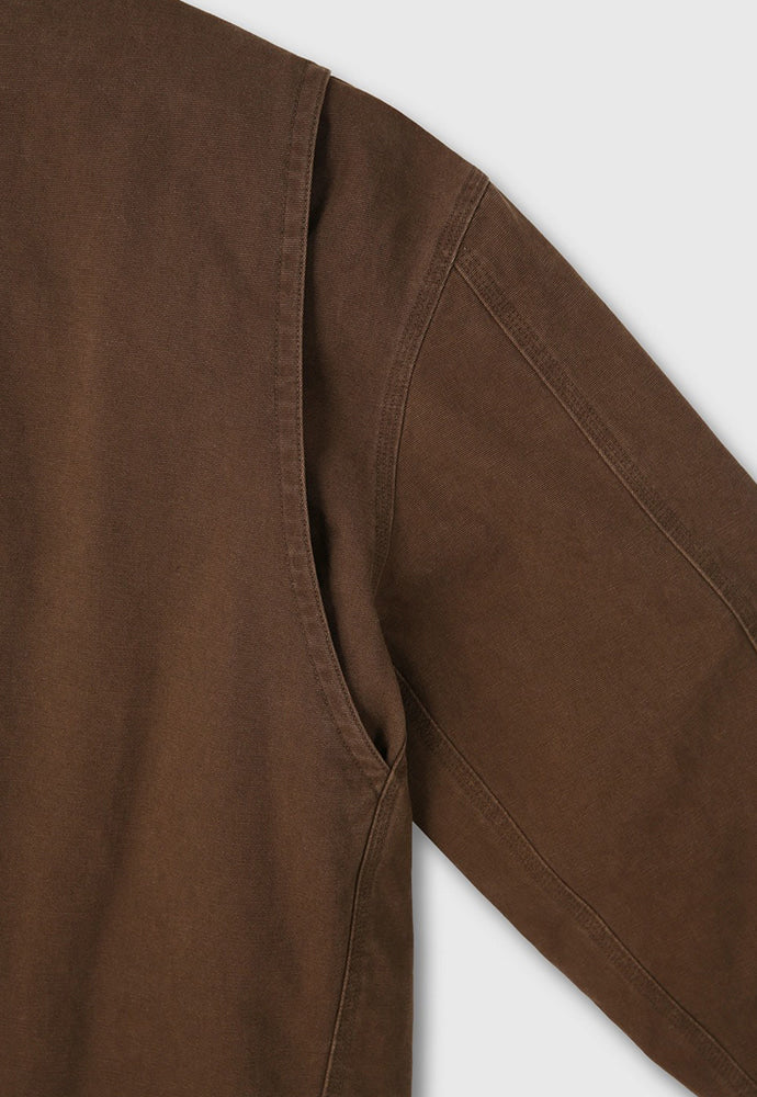 Tonywack - Leather Collar Garment-Washed Zip Work Jacket (Brown) product image 14 | TRAB K-Fashion Australia