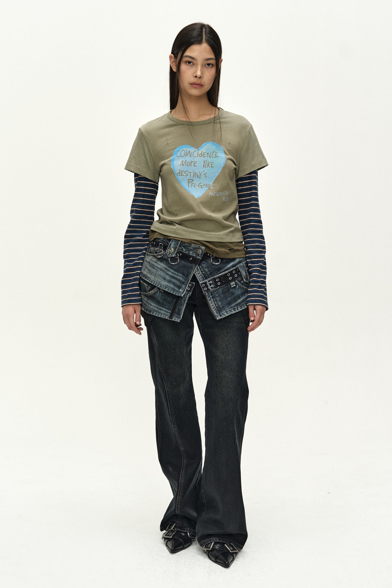 Andersson Bell - Asymmetric Layered Wrap Skirt (blue) (Blue) product image 2 | TRAB K-Fashion Australia
