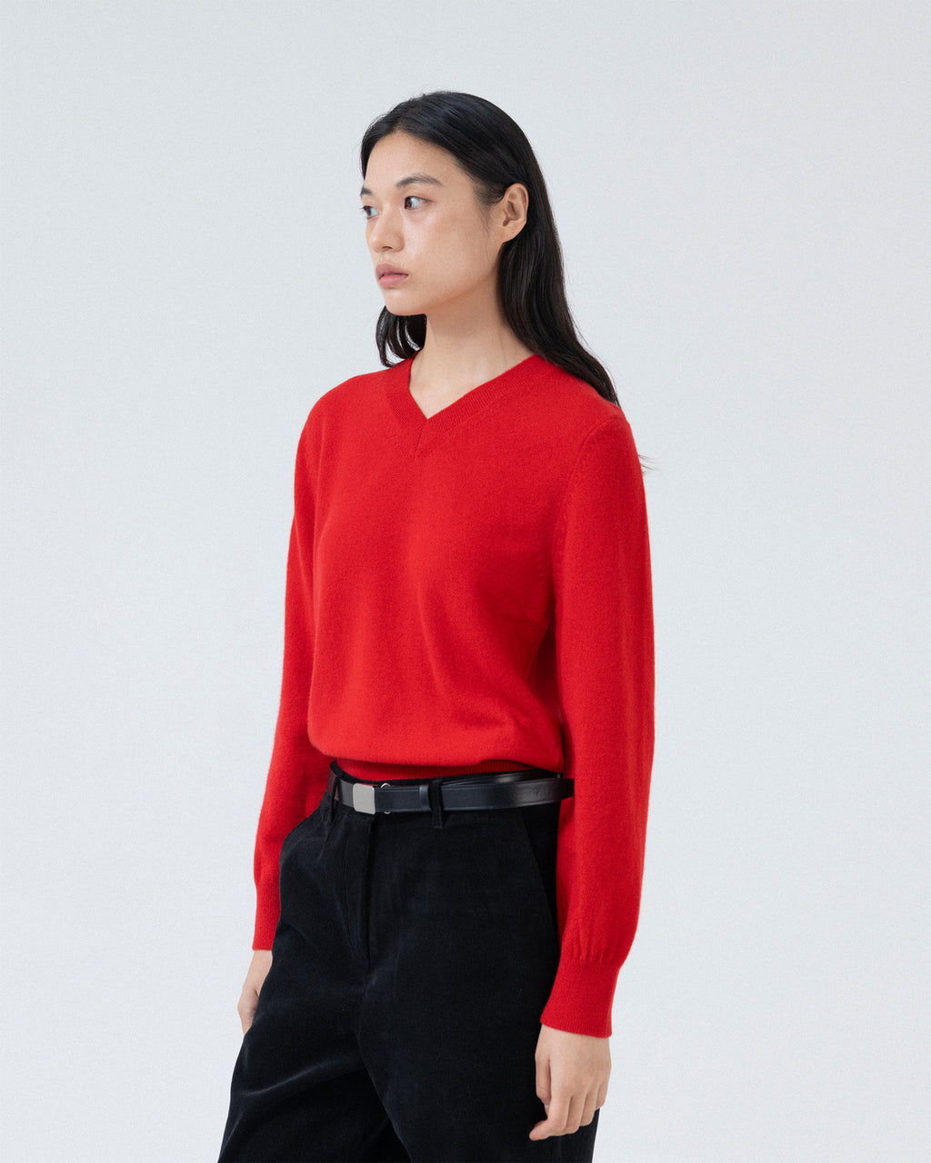 Brownyard - Extra Super Fine V Neck Knit (Red) product image 4 | TRAB K-Fashion Australia