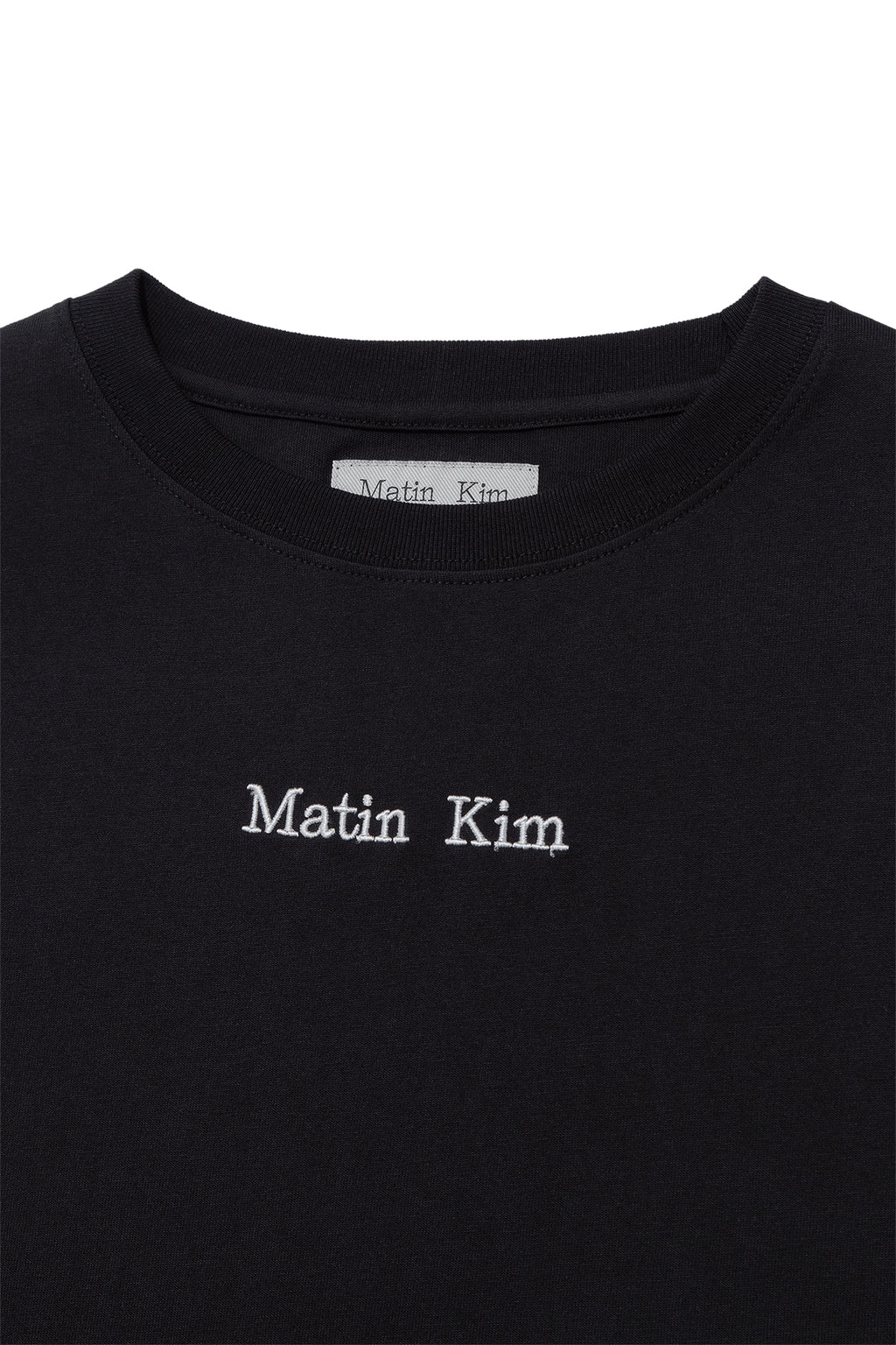 Matin Kim - Embroidery Small Logo Oversize Top (Black) product image 3 | TRAB K-Fashion Australia