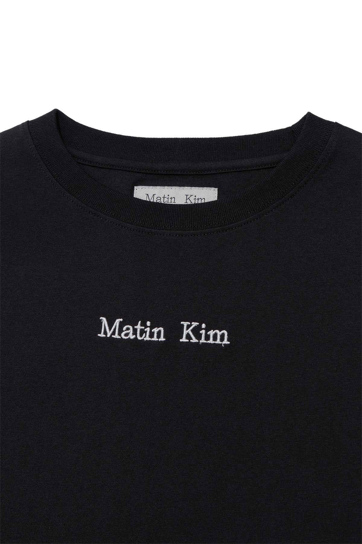 Matin Kim - Embroidery Small Logo Oversize Top (Black) product image 3 | TRAB K-Fashion Australia