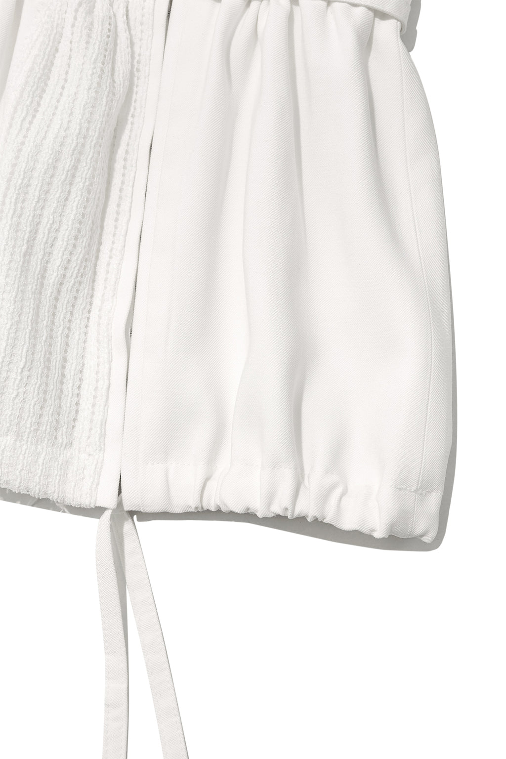 Matin Kim - Rough Patchwork Layered Skirt (White) product image 4 | TRAB K-Fashion Australia