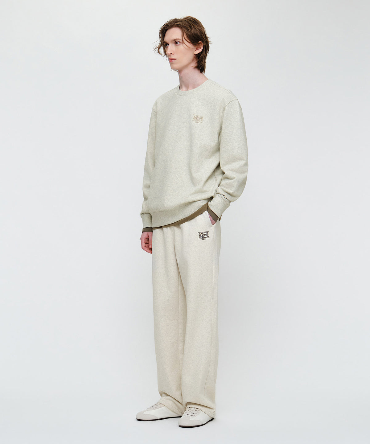 Marithe & Francois Girbaud - Classic Logo Sweat Pants (Oatmeal) product image 4 | TRAB K-Fashion Australia