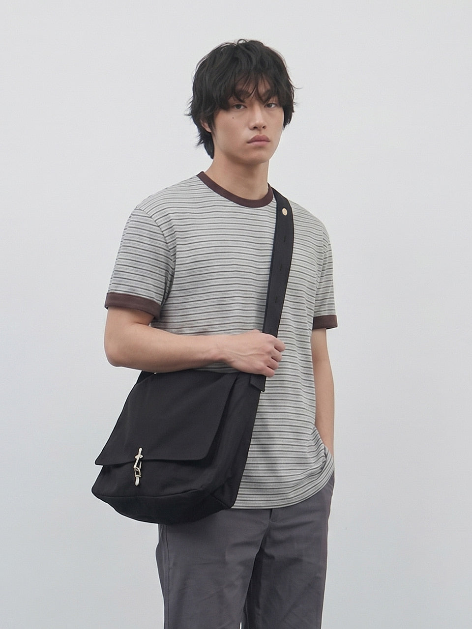 Kijun - Canvas Cross Bag (Black) product image 5 | TRAB K-Fashion Australia