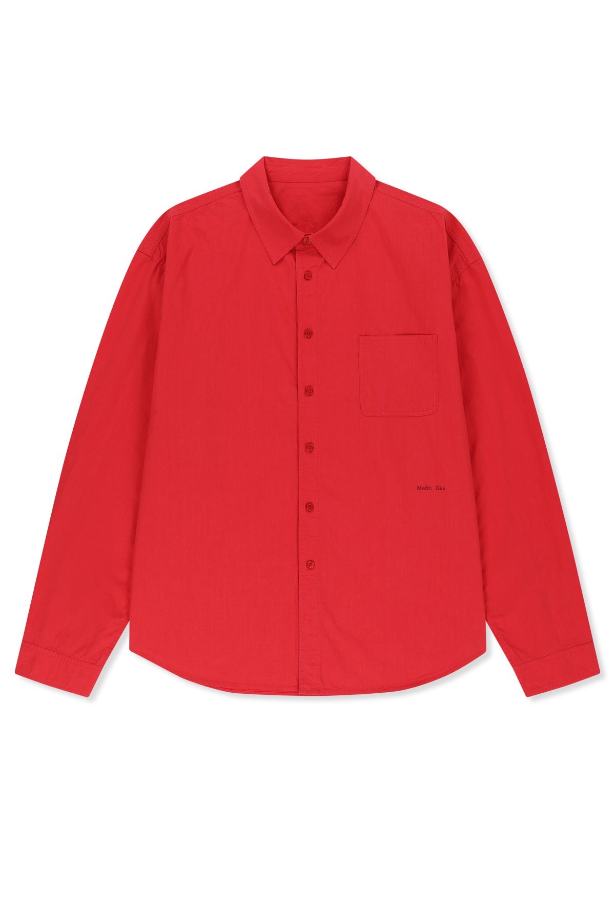 Matin Kim - Washed Cotton Pocket Shirt (Red) product image 1 | TRAB K-Fashion Australia