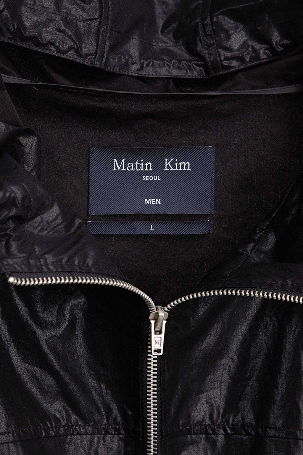 Matin Kim - Matin High Neck Hoody Coating Jumper (Black) product image 3 | TRAB K-Fashion Australia