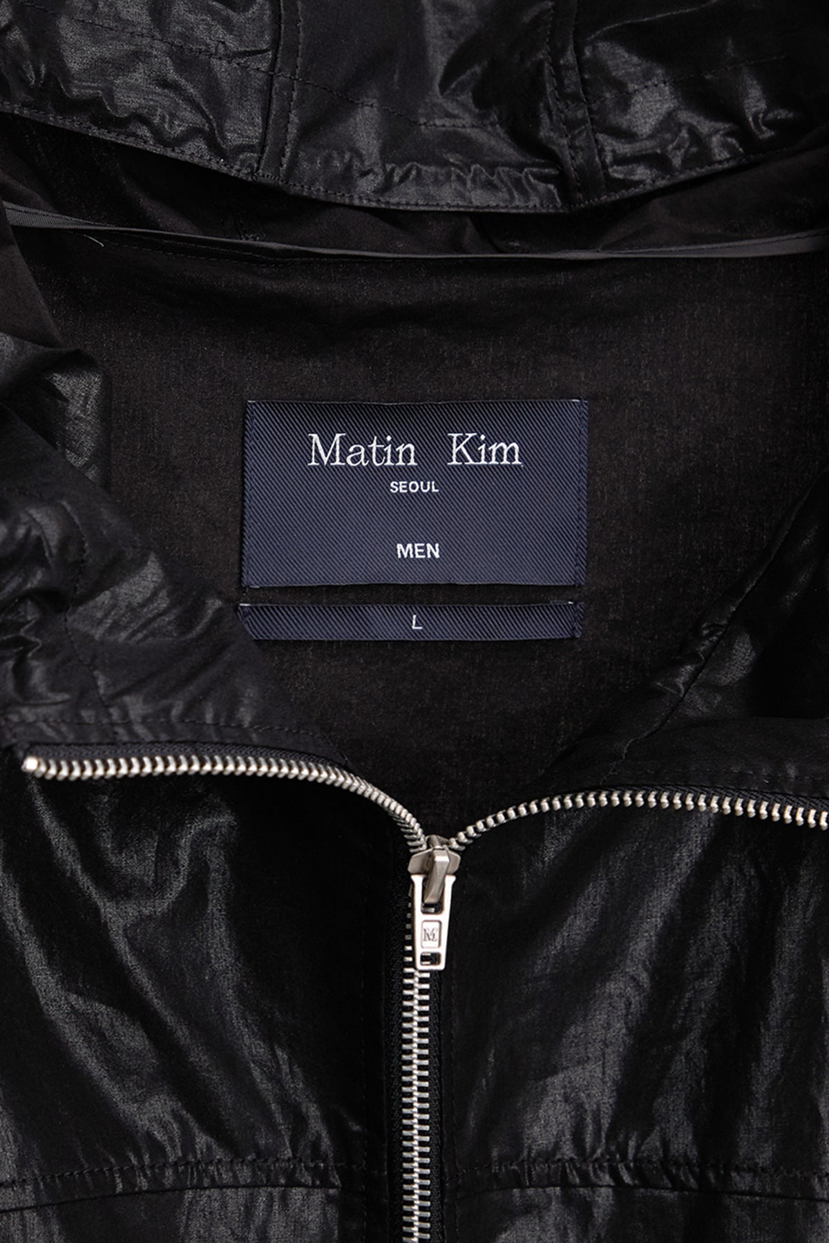 Matin Kim - Matin High Neck Hoody Coating Jumper (Black) product image 3 | TRAB K-Fashion Australia