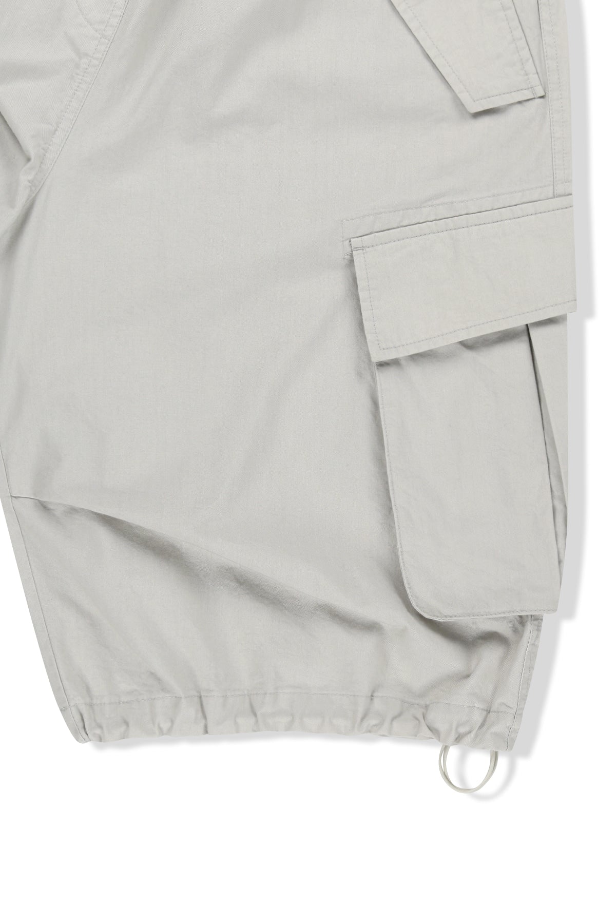 Matin Kim - Washed Cotton Patch Pocket Bermuda Pants (Light Grey) product image 4 | TRAB K-Fashion Australia