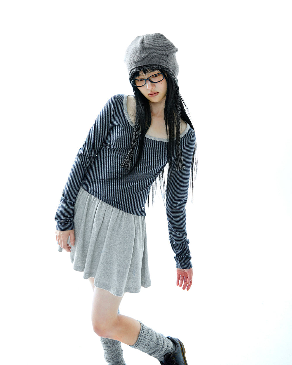 Coyseio - Coy Stripe Dress (Navy) product image 6 | TRAB K-Fashion Australia