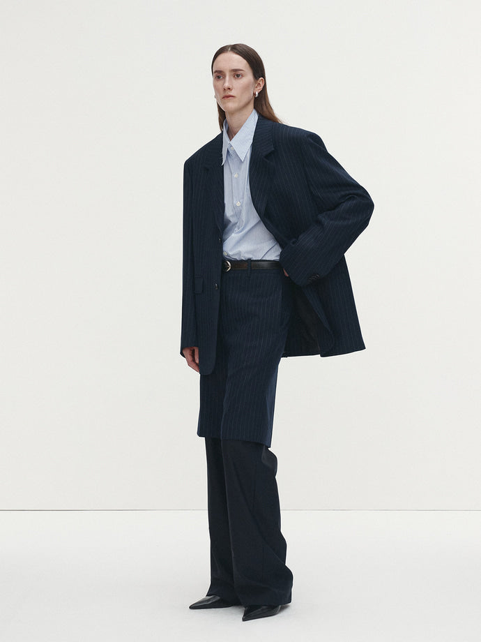 Tonywack - Cut Out Stripe Cotton Shirt (Sky Blue Stripe) product image 7 | TRAB K-Fashion Australia