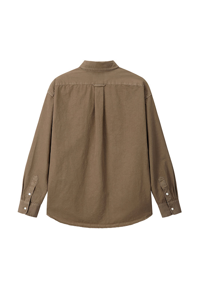 Art if acts - Padre Garment-dyed Shirt (Brown) product image 8 | TRAB K-Fashion Australia
