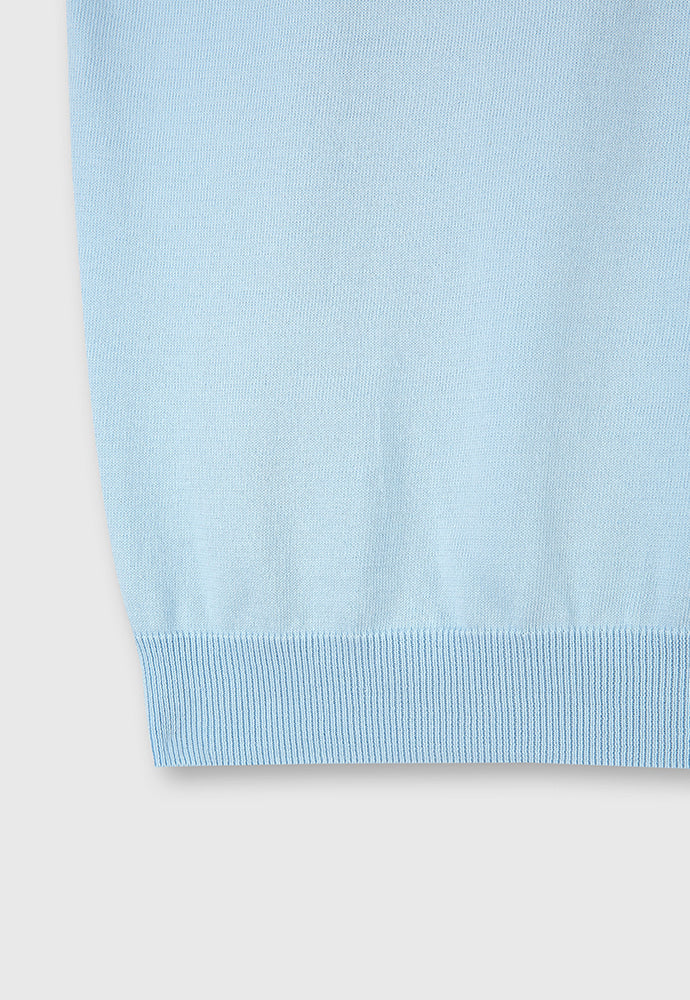 Tonywack - High Gauge Silk Cotton Polo Knit (Baby Blue) product image 9 | TRAB K-Fashion Australia