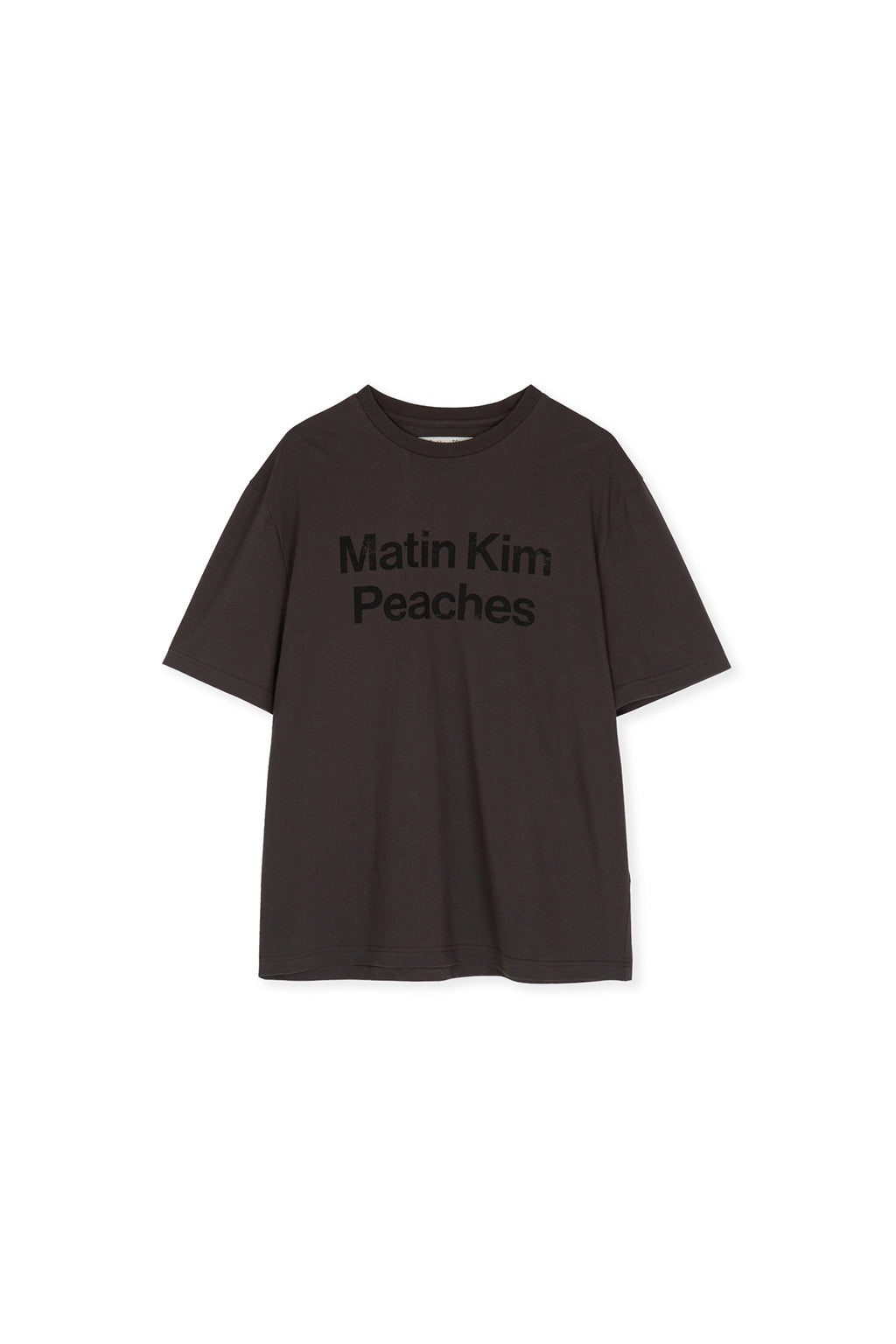 Matin Kim - Peaches Logo Graphic Top (Charcoal) product image 2 | TRAB K-Fashion Australia