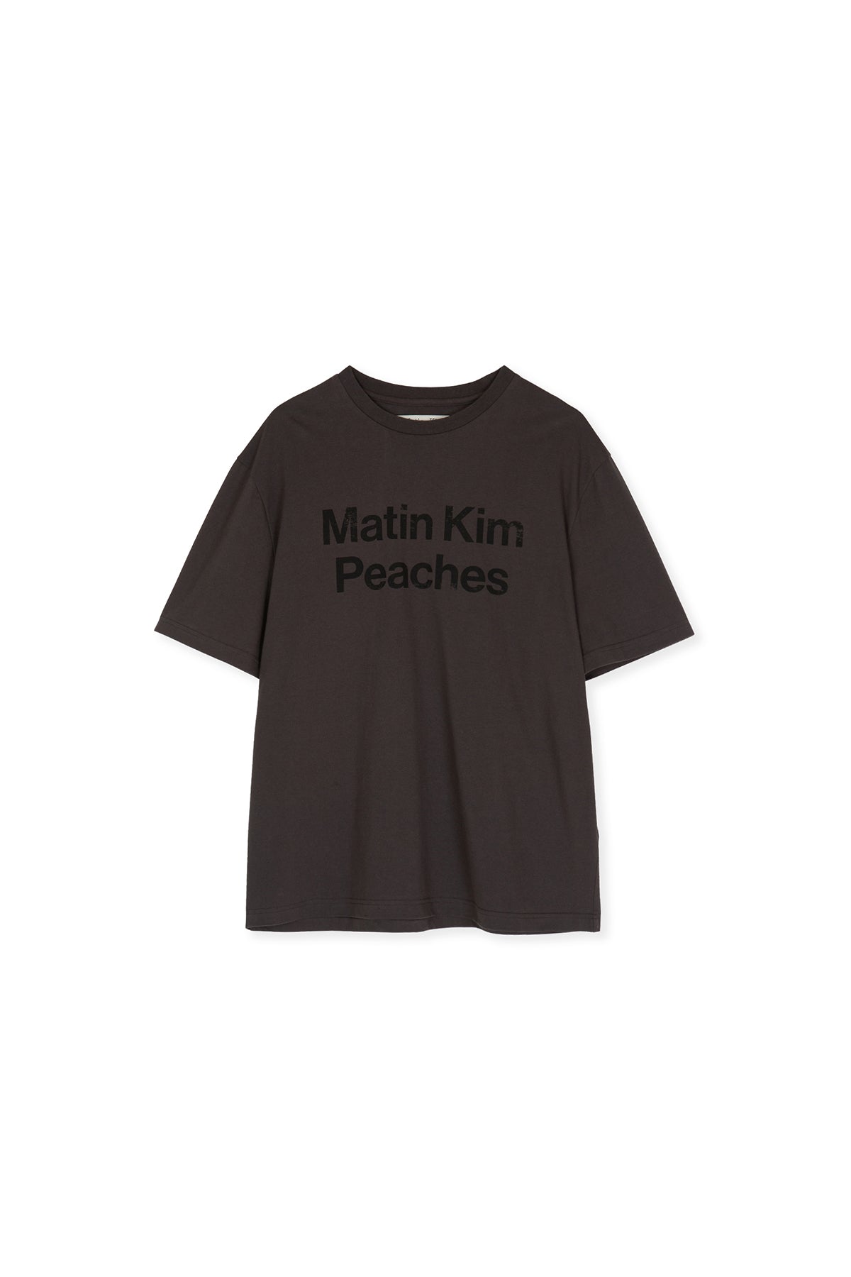 Matin Kim - Peaches Logo Graphic Top (Charcoal) product image 2 | TRAB K-Fashion Australia