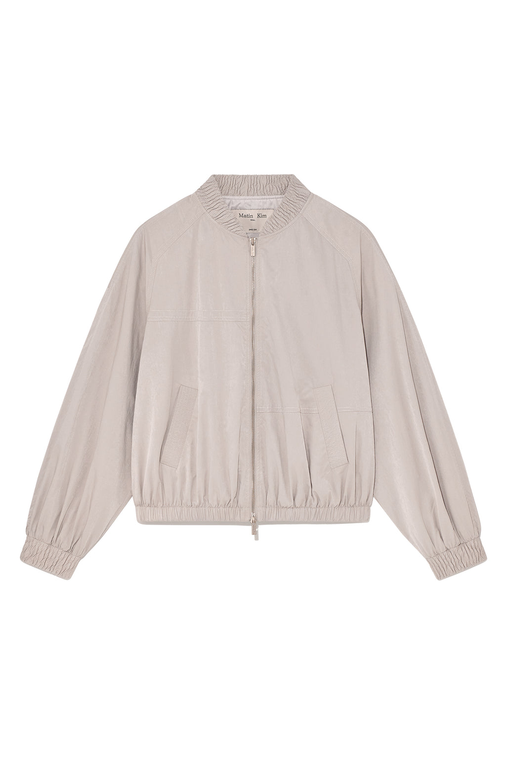 Matin Kim - Washed Volume Bomber Jumper (Light Pink) product image 1 | TRAB K-Fashion Australia