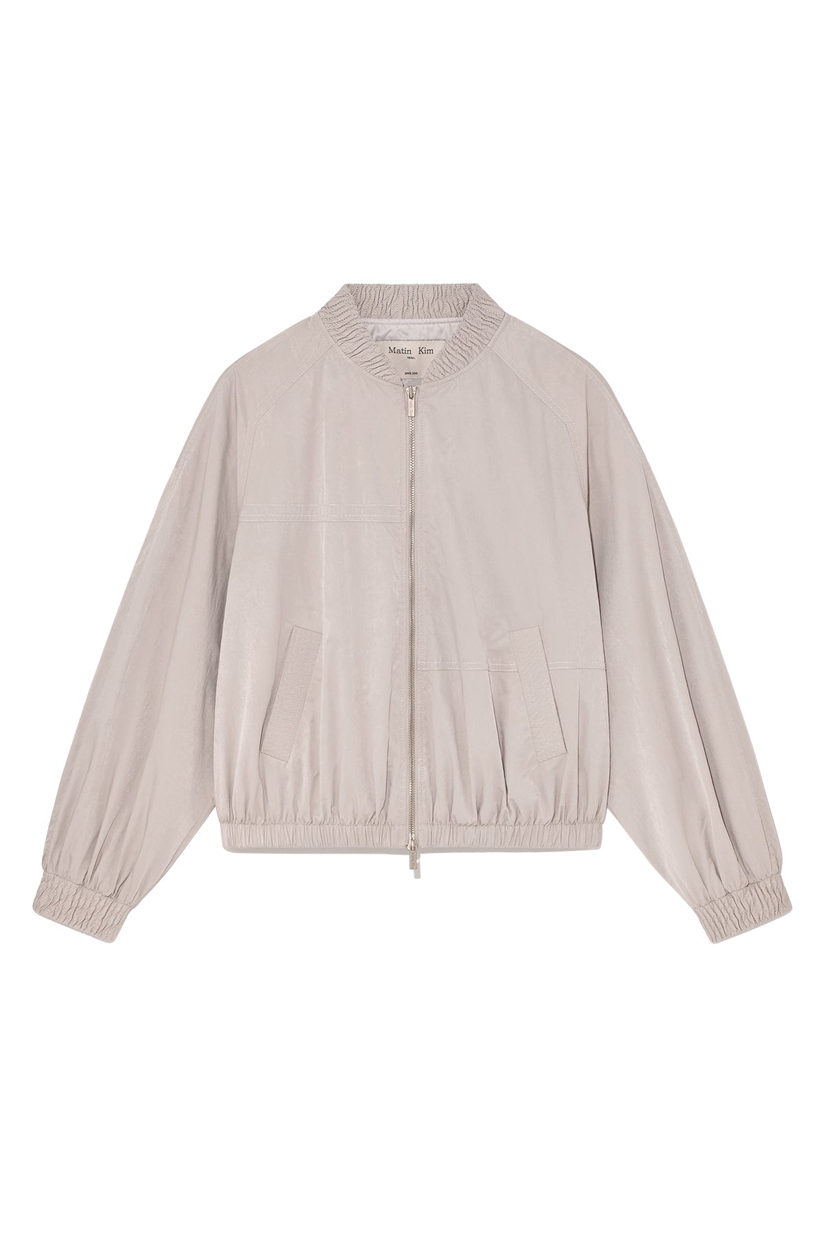 Matin Kim - Washed Volume Bomber Jumper (Light Pink) product image 1 | TRAB K-Fashion Australia