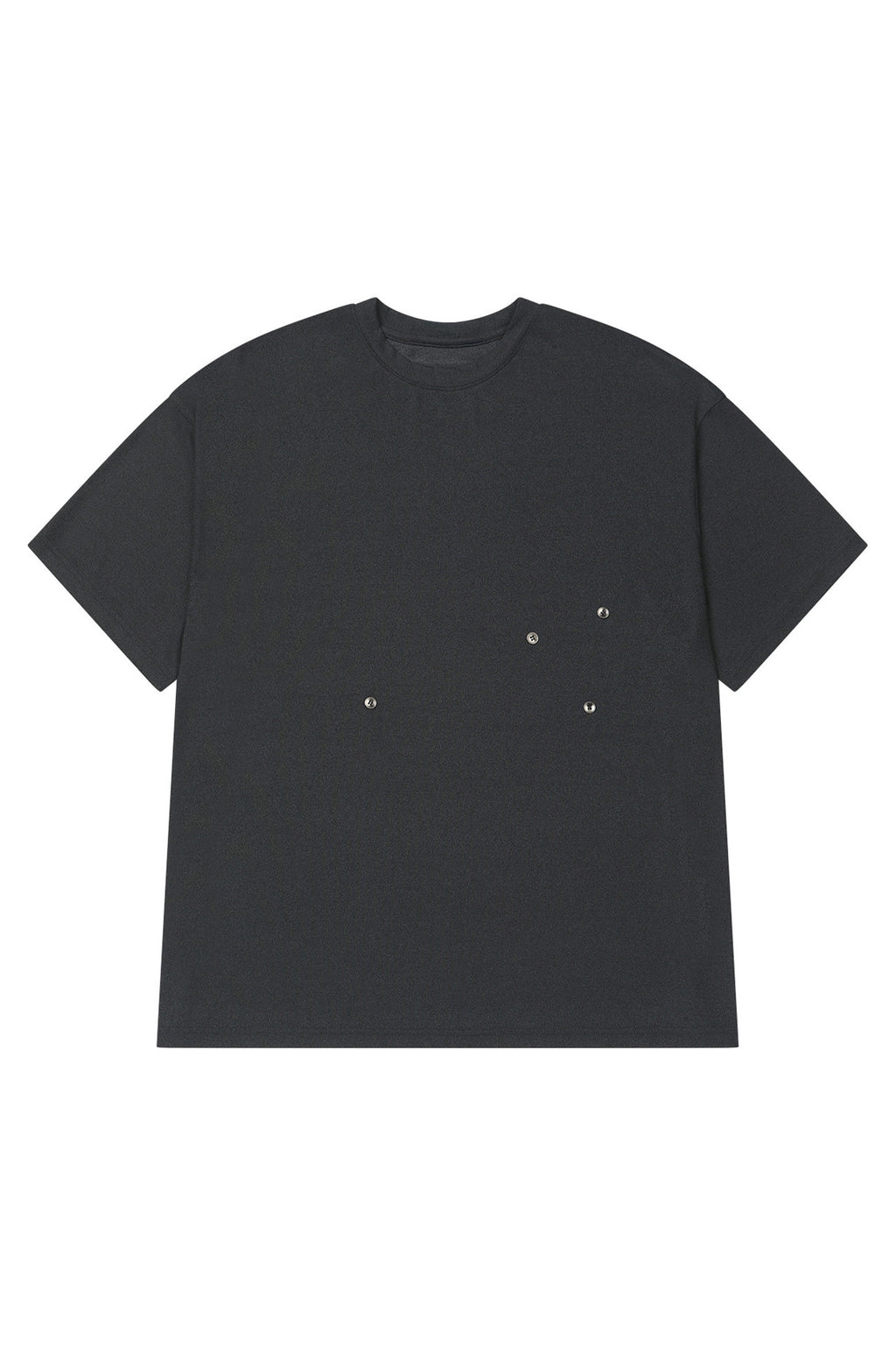 Deinet - Button Oversize T-Shirt (Dark Grey) product image 1 | TRAB K-Fashion Australia