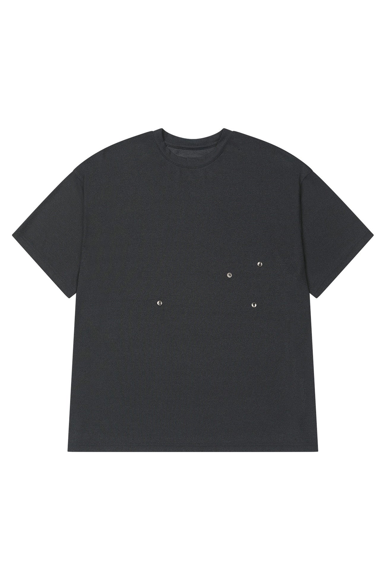 Deinet - Button Oversize T-Shirt (Dark Grey) product image 1 | TRAB K-Fashion Australia
