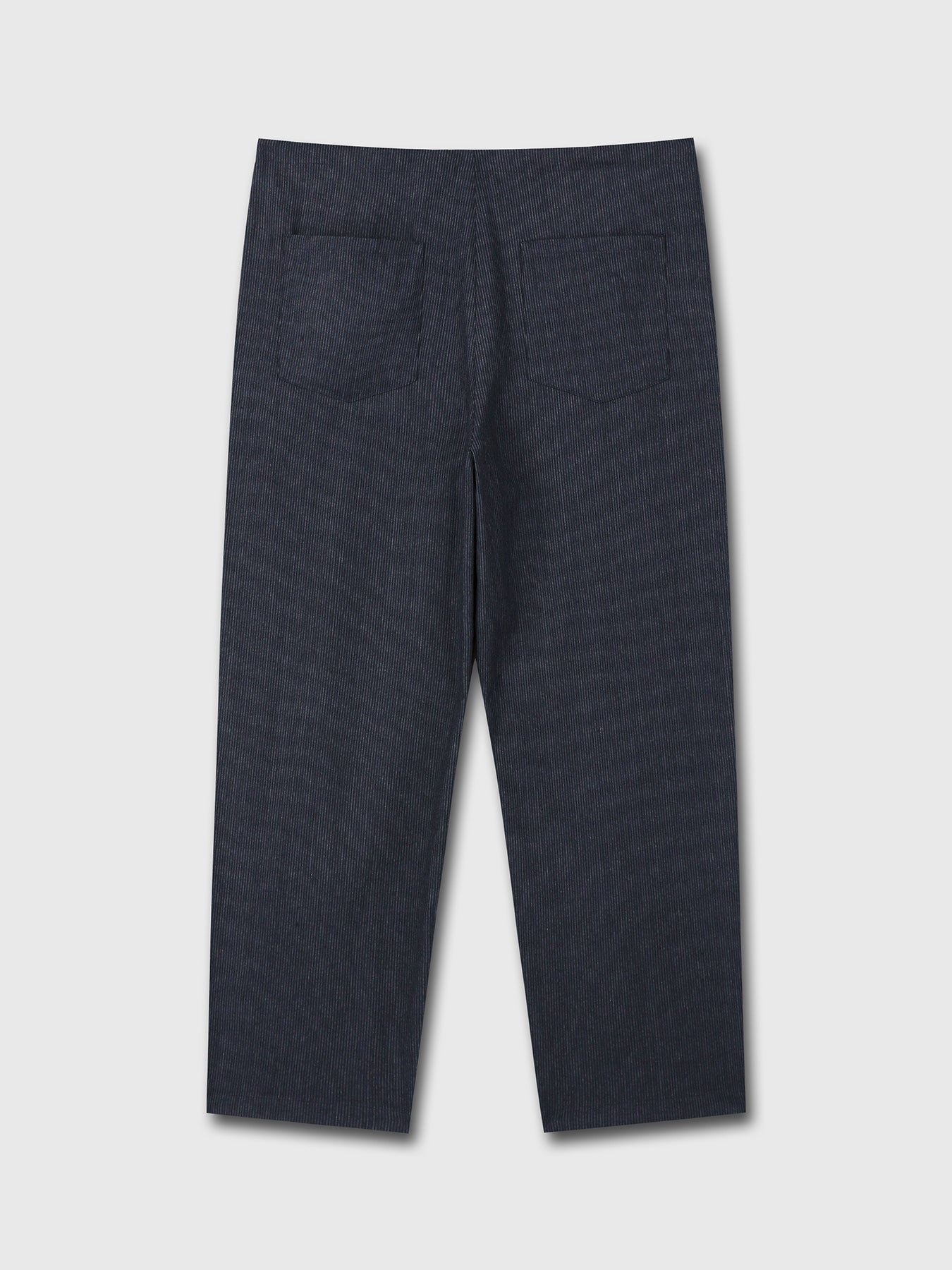 Tonywack - Light Wool Cotton Drawstring Trousers (Navy Stripe) product image 6 | TRAB K-Fashion Australia