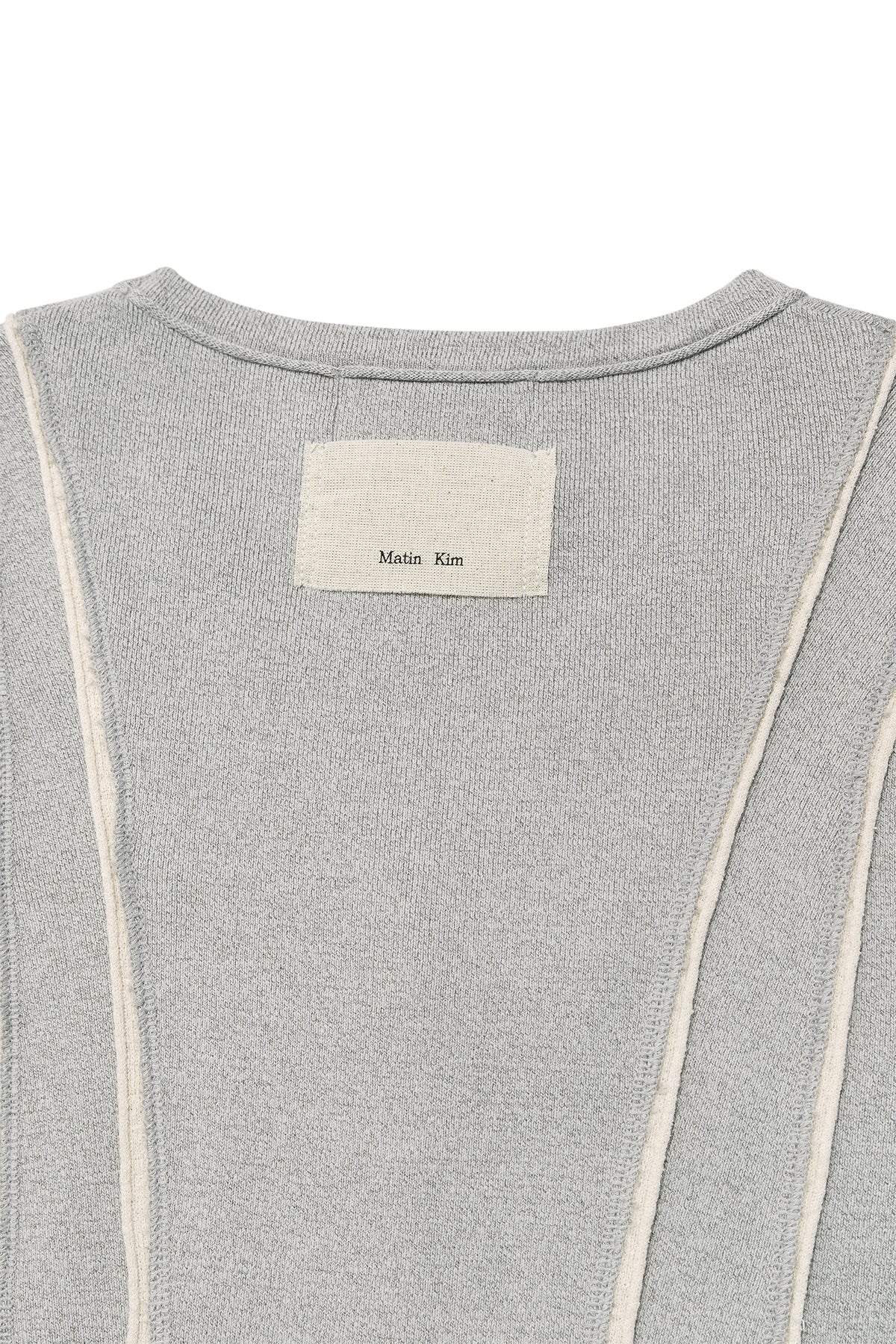 Matin Kim - Cut Line Slim Cardigan (Grey) product image 5 | TRAB K-Fashion Australia