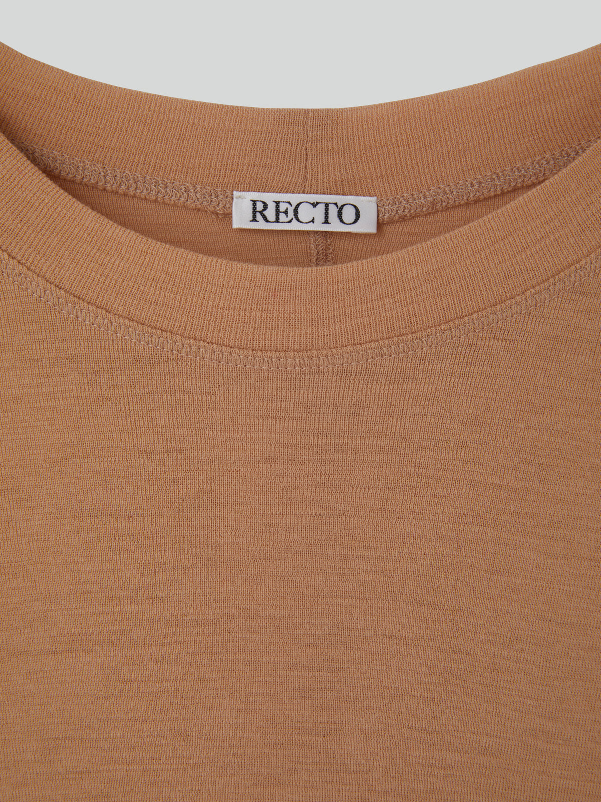 Recto - Slim Fit Wool Jersey T-Shirt (Beige) product image 12 | TRAB K-Fashion Australia