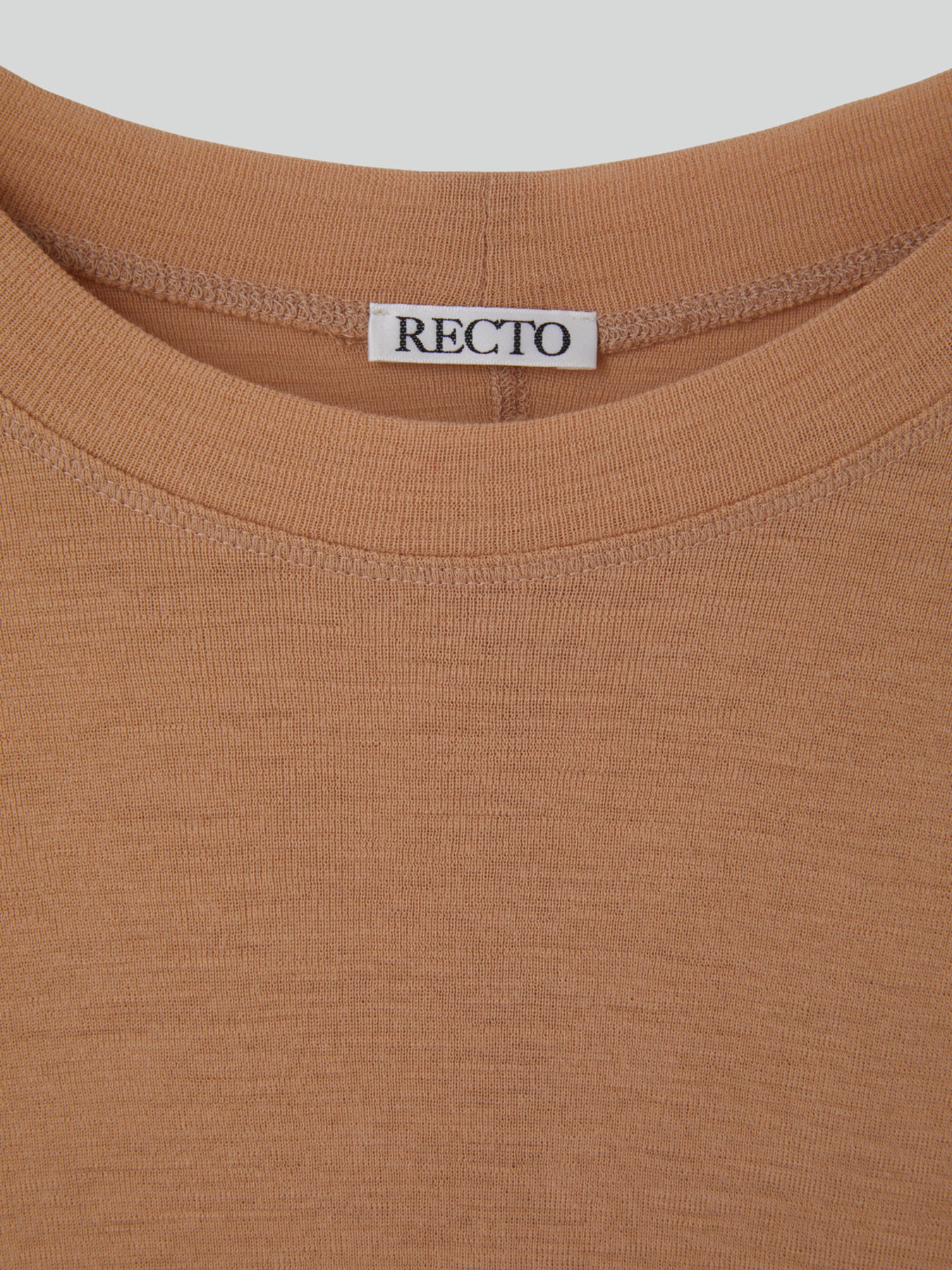 Recto - Slim Fit Wool Jersey T-Shirt (Beige) product image 12 | TRAB K-Fashion Australia