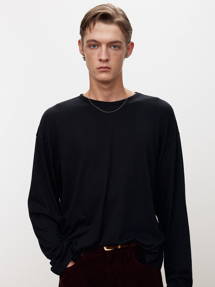 Tonywack - Cotton Cashmere Long Sleeve Top (Dark Navy) product image 6 | TRAB K-Fashion Australia