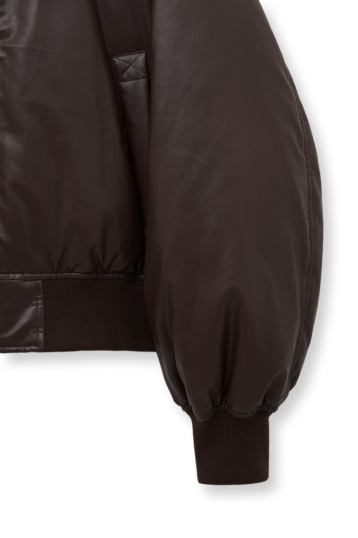 Matin Kim - Faux Leather Down Jumper (Brown) product image 5 | TRAB K-Fashion Australia