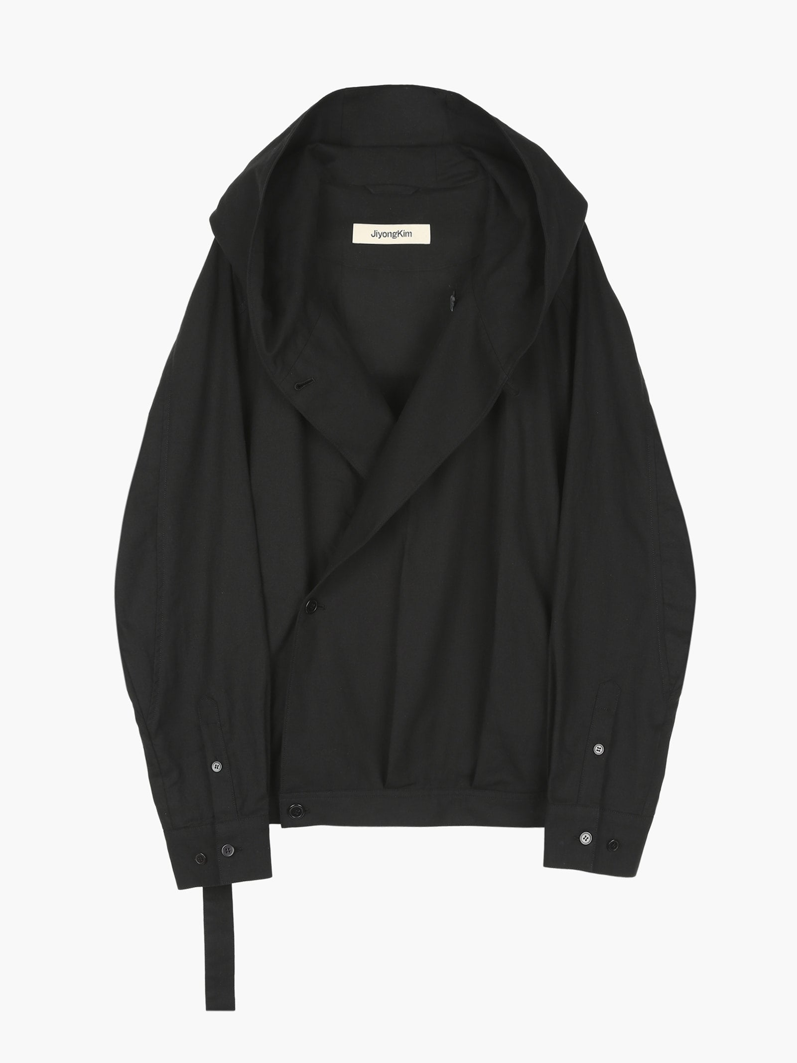 Jiyong Kim - Draped Wrap Hood Jacket (Black) product image 9 | TRAB K-Fashion Australia