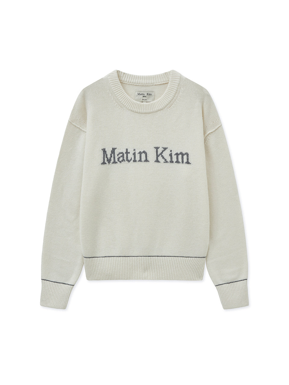 Matin Kim - Color Trim Line Logo Pullover (Light Blue) product image 17 | TRAB K-Fashion Australia
