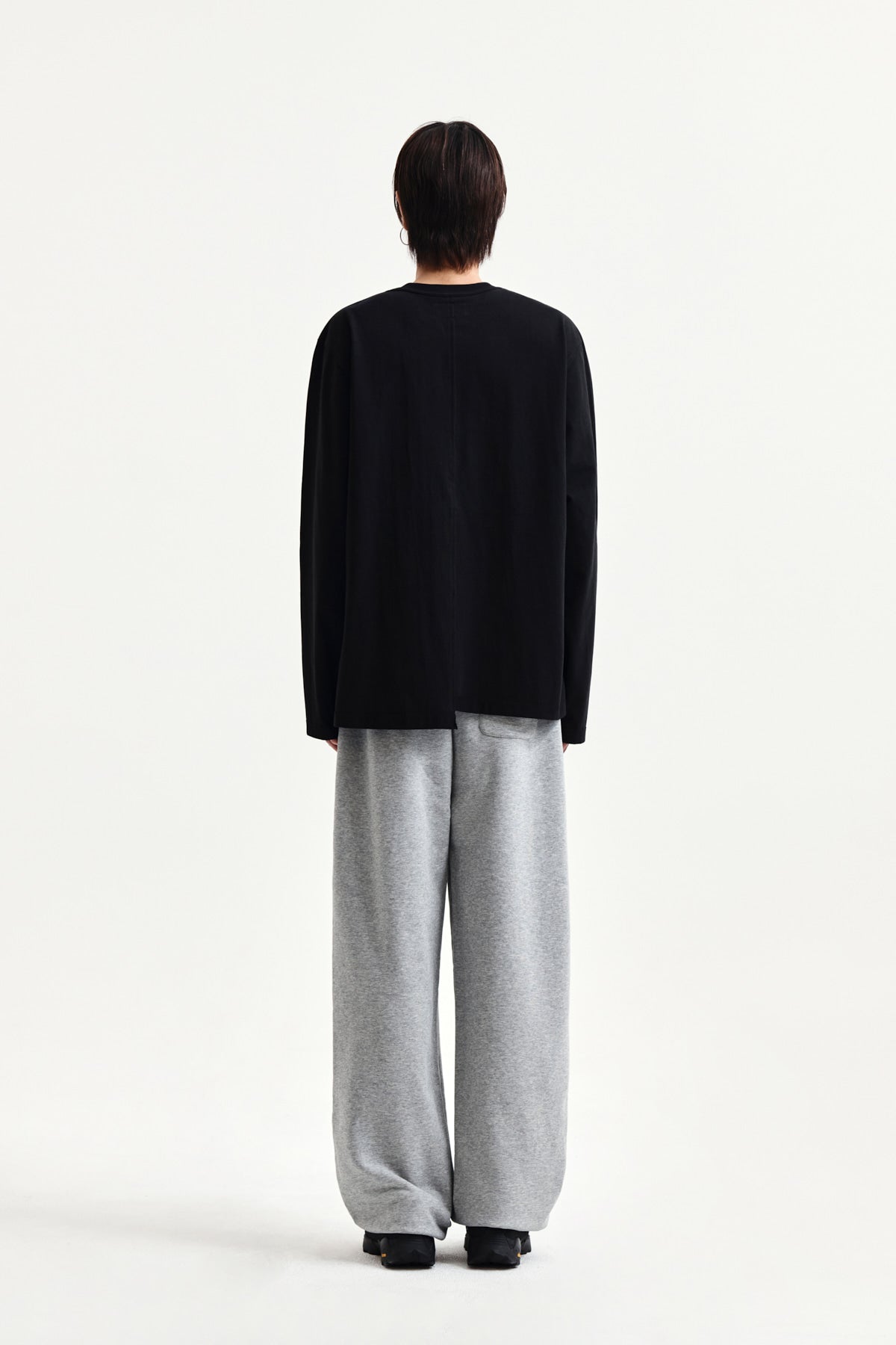 Matin Kim - Asymmetric Logo Top (Black) product image 12 | TRAB K-Fashion Australia