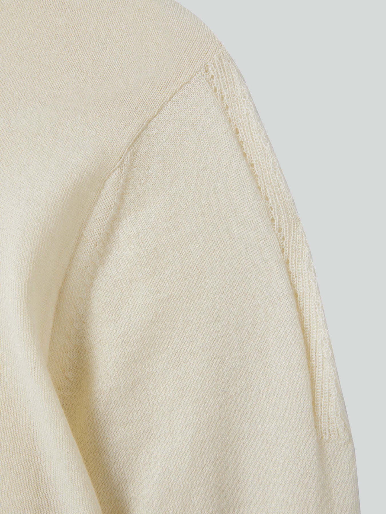 Recto - Silk-Cashmere Knit Cardigan (Cream) product image 6 | TRAB K-Fashion Australia