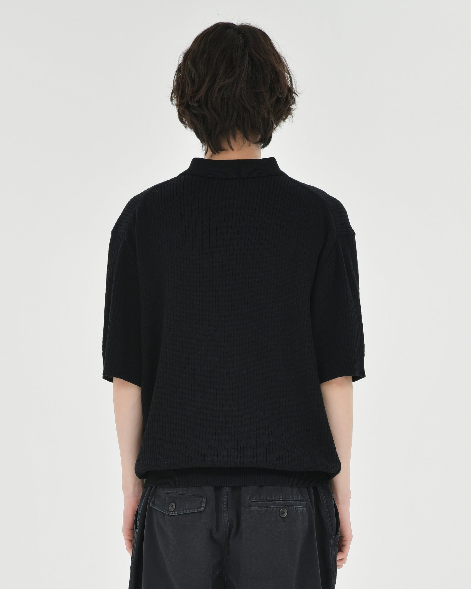 Brownyard - Knit Polo Shirt (Black) product image 2 | TRAB K-Fashion Australia