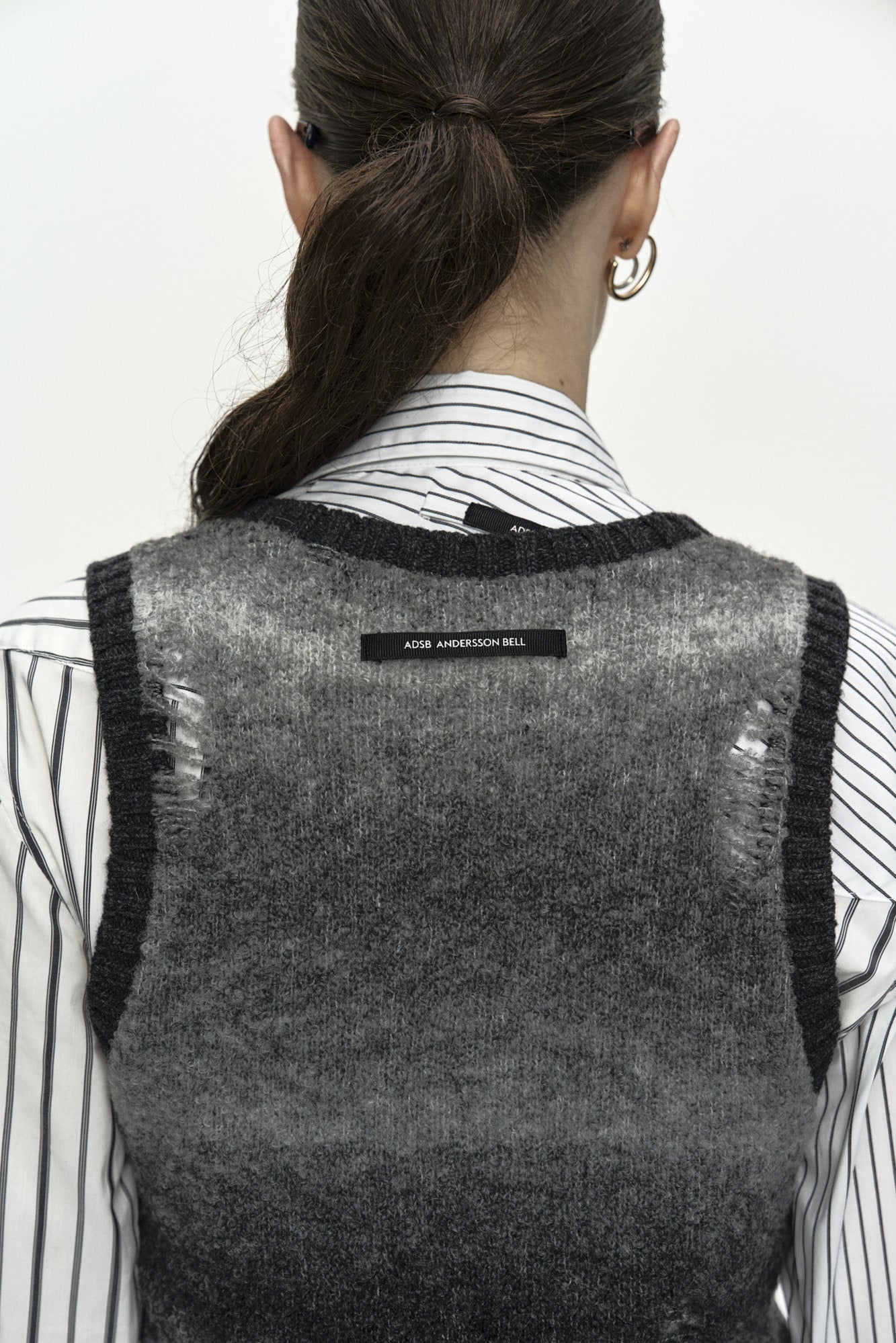 Andersson Bell - Back Knit Argyle Patched Vest (Grey) product image 9 | TRAB K-Fashion Australia