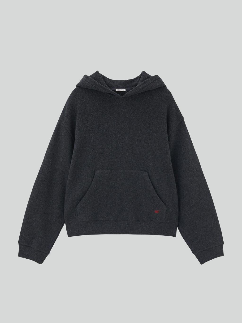 Recto - Mens Rc Embroidered Hoodie (Charcoal Grey) product image 1 | TRAB K-Fashion Australia