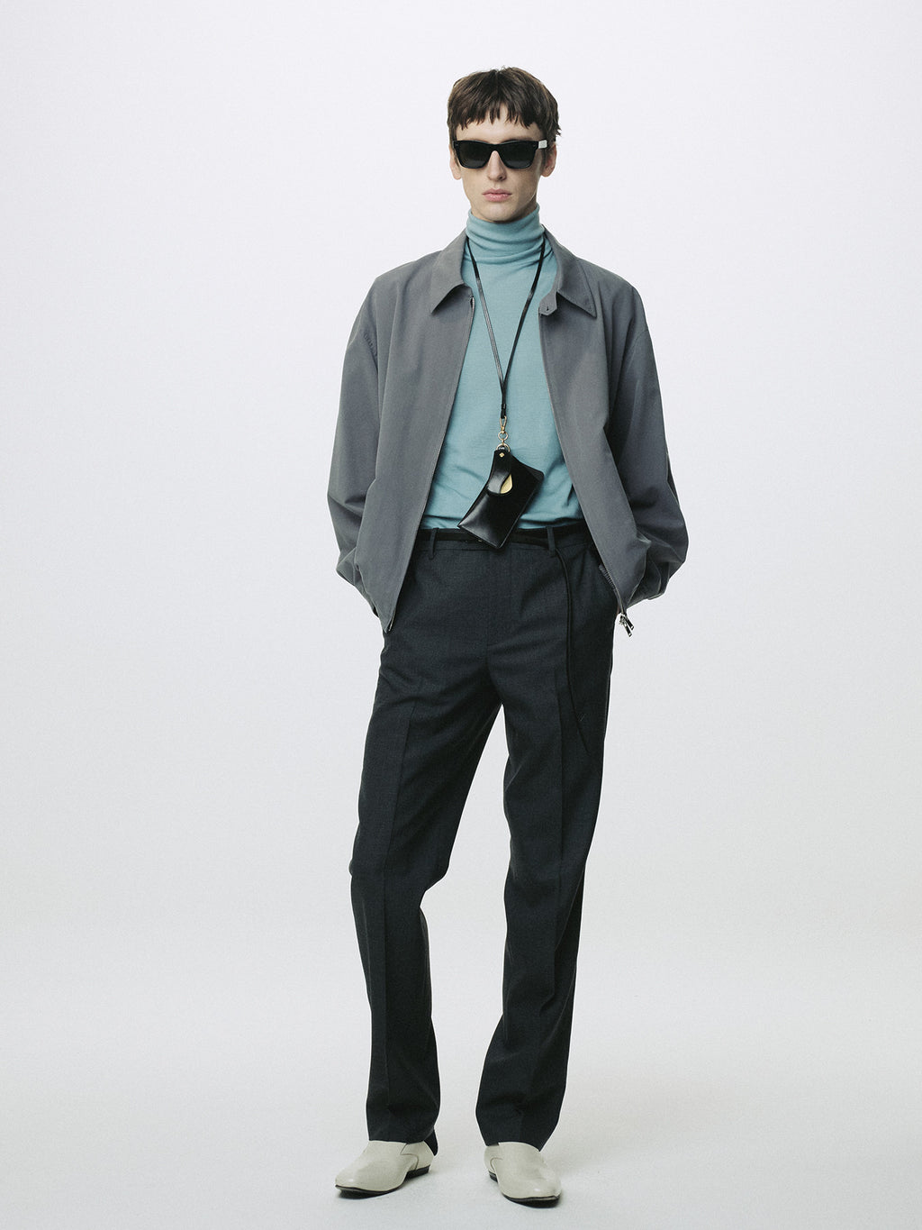 Tonywack - Washed Cotton Lyocell Blouson Jacket (Faded Carbon) product image 8 | TRAB K-Fashion Australia