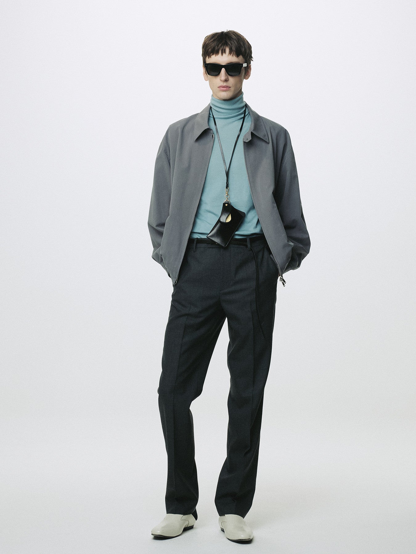 Tonywack - Washed Cotton Lyocell Blouson Jacket (Faded Carbon) product image 8 | TRAB K-Fashion Australia