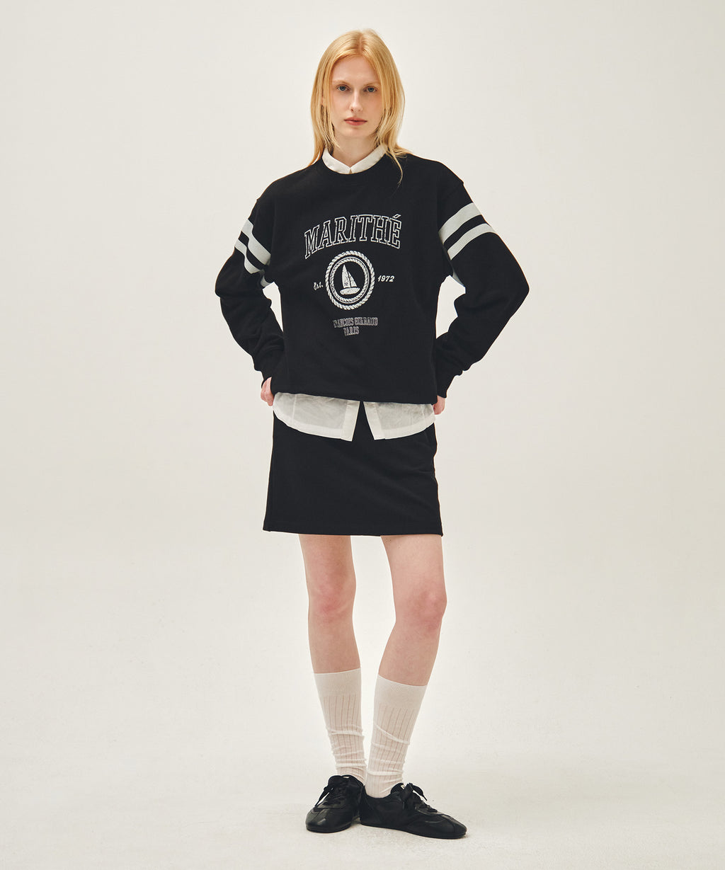 Marithe & Francois Girbaud - Marine Graphic Sweatshirt (Black) product image 5 | TRAB K-Fashion Australia