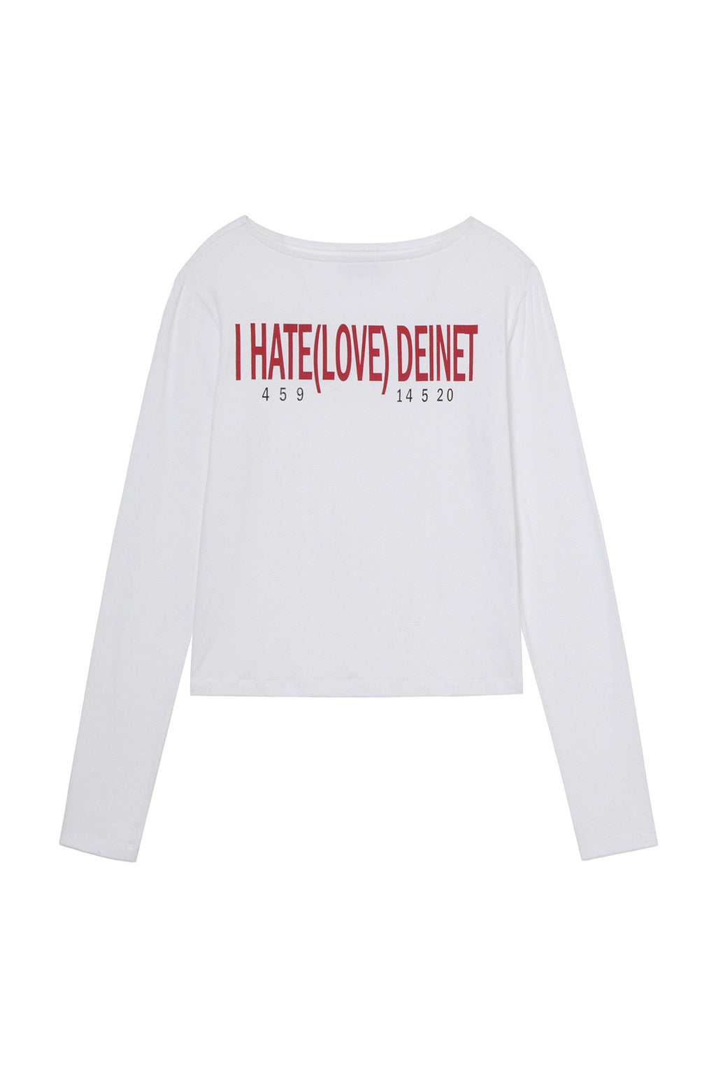 Deinet - I Hate Long Sleeve (White) product image 1 | TRAB K-Fashion Australia