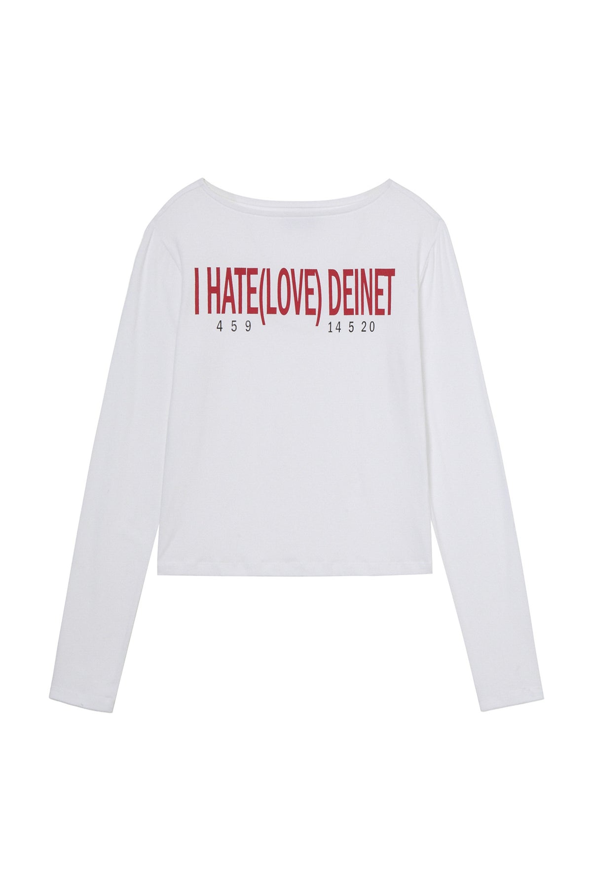 Deinet - I Hate Long Sleeve (White) product image 1 | TRAB K-Fashion Australia