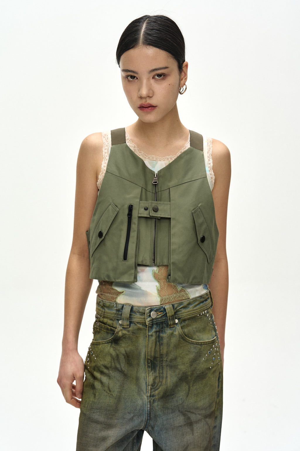 Andersson Bell - 'some Might Say' Utility Vest (Khaki) product image 10 | TRAB K-Fashion Australia