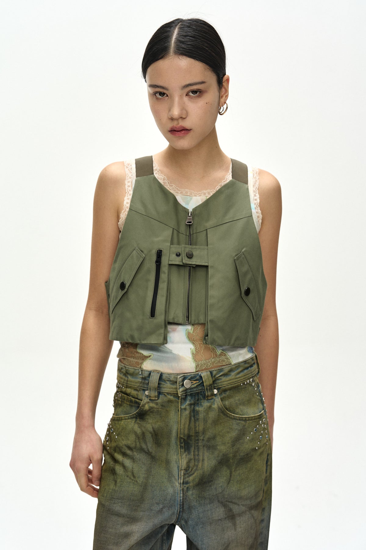 Andersson Bell - 'some Might Say' Utility Vest (Khaki) product image 10 | TRAB K-Fashion Australia