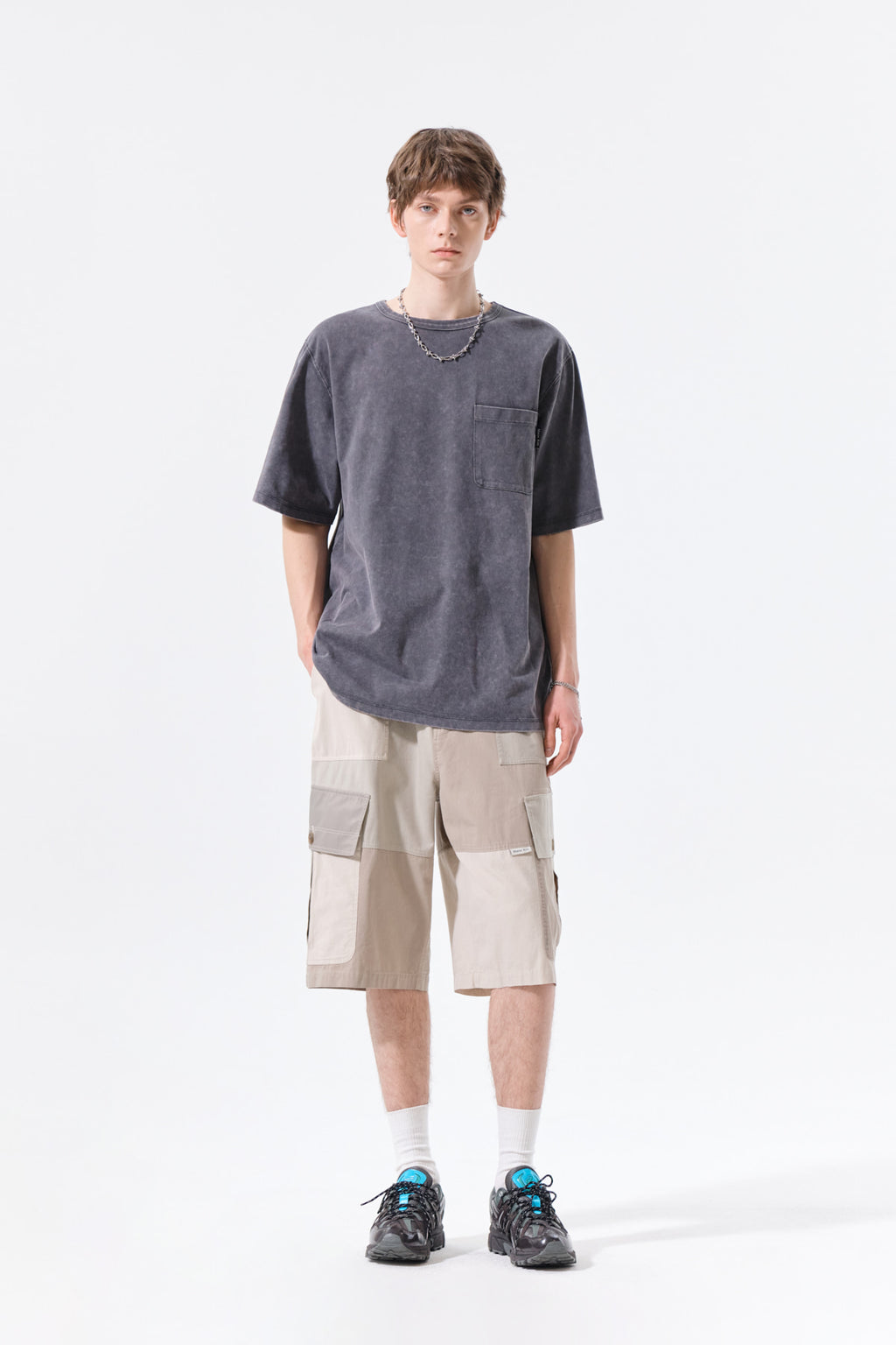 Matin Kim - Vintage Washed Pocket Top (Charcoal) product image 9 | TRAB K-Fashion Australia