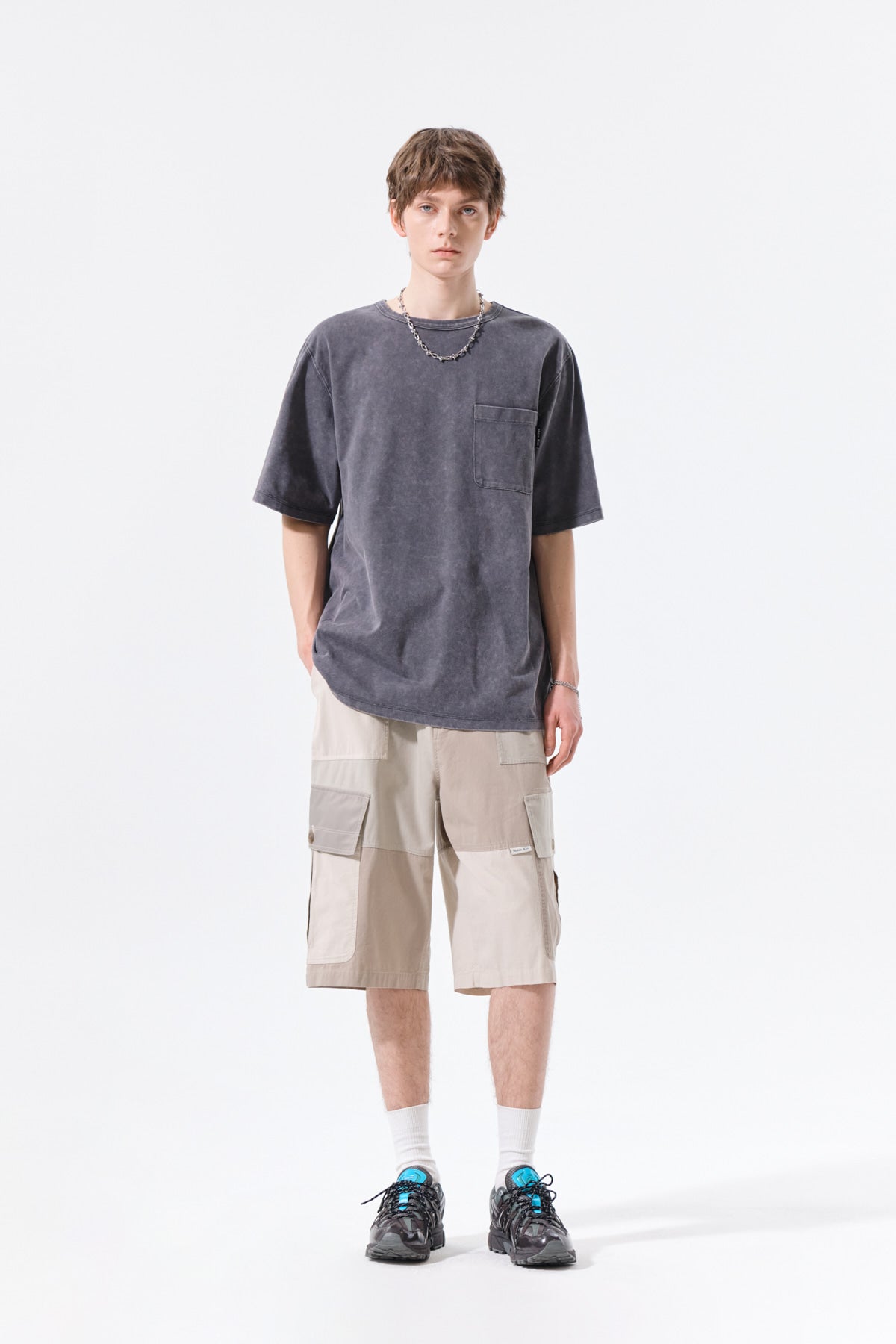 Matin Kim - Vintage Washed Pocket Top (Charcoal) product image 9 | TRAB K-Fashion Australia